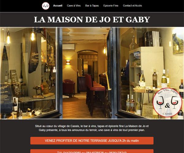 Site internet de La Maison de Jo et Gaby à Cassis